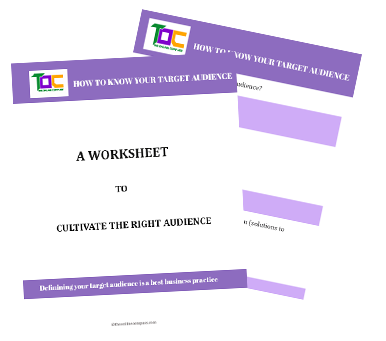 How to know your target audience worksheet.