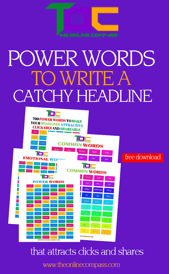power words to write headlines that attracts clicks and shares